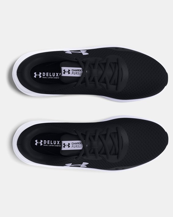 Women's UA Charged Pursuit 3 Running Shoes, Black, pdpMainDesktop image number 2